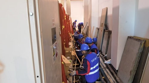 2025年3月18日，110kV河口變電站電纜改造工作現場